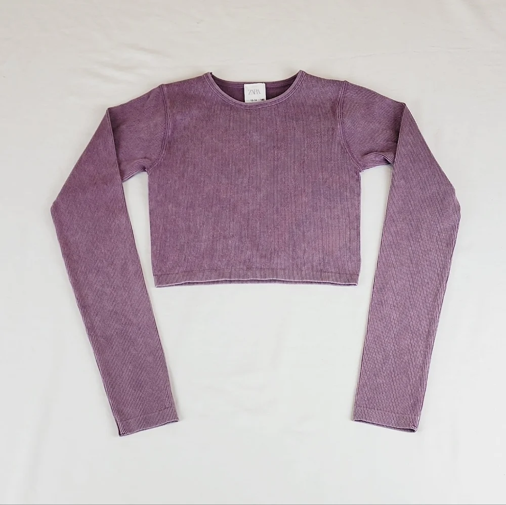 Zara Long Sleeve Cropped Sweater Top SIZE 12-14